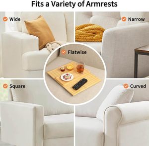 Tùy Chỉnh Màu Đen Sofa Tay vịn Khay Bảng Với Phổ Biến Nhất Thiết Kế Tre Ghế Tổ Chức Với Người Giữ Cốc Ghế Khay Cho Cánh Tay - Product Image 6