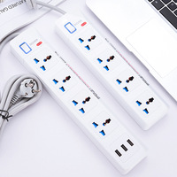 Multiprise intelligente 13A standard britannique avec interrupteurs multiples, ports USB, pour usage domestique et bureautique, convertisseur de fonction domestique, planche de câblage