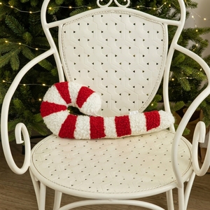 Cross-border <b>Christmas</b> Decorative Candy <b>Pillow</b> Cane-Shaped Red White Stripes European Style Sofa Cushion Bedroom Backrest <b>Pillow</b> - Product Image 4