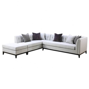 Light <strong>Gray</strong> Modular Sectional L Shaped Sofa Set Fabric Upholstery <strong>Couch</strong> - Product Image 1