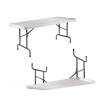 Tables pliantes en gros 6ft Léger Long Blanc Portable Rectangulaire Restauration En Plein Air En Plastique Table De Banquet Pliante