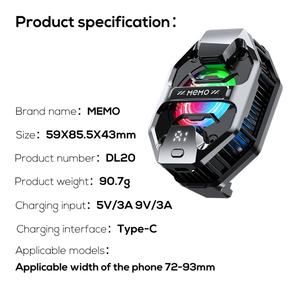 Ventilateur de refroidissement pour téléphone portable MEMO DL20, radiateur semi-conducteur, refroidisseur de téléphone pour jeux avec affichage de la température - Product Image 6