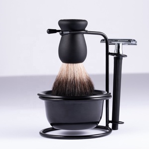 Set da <span class=keywords><strong>barba</strong></span> da uomo 3 in 1 con supporto per rasoio da <span class=keywords><strong>barba</strong></span> in acciaio inossidabile - Product Image 1
