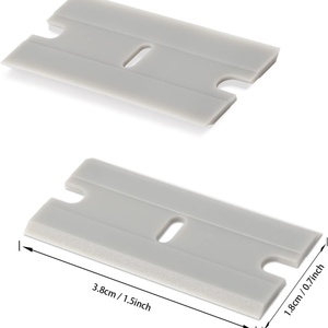 <b>Plastic</b> Scraper Single <b>Edge</b> Razor Blade Double,<b>Edged</b> <b>Plastic</b> Razor Scraper Blades - Product Image 5