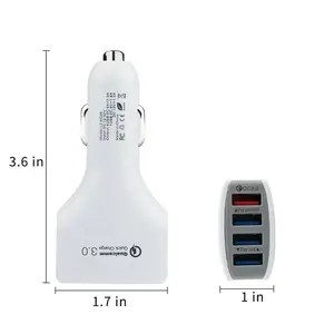 4 Port 2 Port USB QC 3.0 Fast Car Charger for iPhone Cell Phone Samsung Android