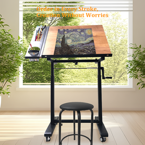 <span class=keywords><strong>Table</strong></span> à <span class=keywords><strong>dessin</strong></span> inclinable durable avec levage manuel et cadre en aluminium pour projets artistiques et conception <span class=keywords><strong>technique</strong></span> - Product Image 4