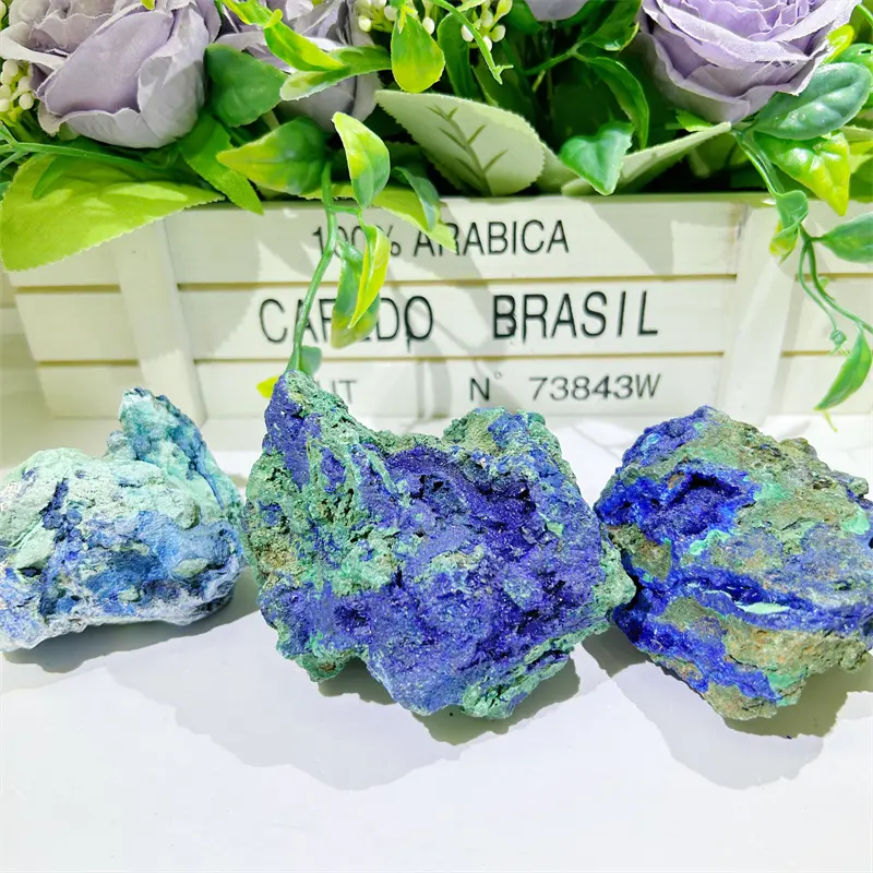Pietra grezza del campione di cristallo di Azurite blu grezzo di alta qualità all'ingrosso per la decorazione