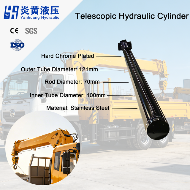 Multifunctional Customized Long Stroke Piston Telescopic Hydraulic Cylinder with Strict Quality Control