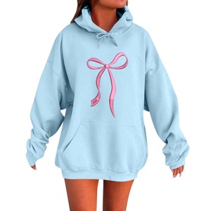 Sudaderas de Felpa para Mujer, Ropa de Invierno, Ligeras, de Manga Larga, con Bolsillos, Estilo Preppy, con Bordado Gráfico 3D en la Parte Delantera - Product Image 5