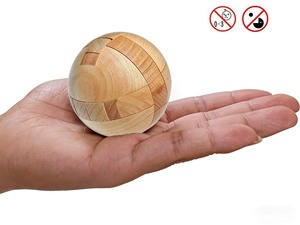 Balle de puzzle <span class=keywords><strong>en</strong></span> <span class=keywords><strong>bois</strong></span> - <span class=keywords><strong>Casse</strong></span>-tête sphérique 3D pour adultes et enfants - Product Image 2