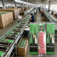 Prix d'usine en gros : Extensions de tresses synthétiques Jumbo 100% Fibres Kanekalon, thermoformables à l'eau chaude, pour femmes africaines