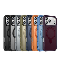 Coque arrière antichoc en TPU et PC avec support pliable pour iPhone 18, 17 Air, 16, 15 Pro Max, 14 Plus, 13, 12 Pro – Vente en gros