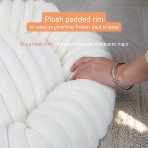 Оптовая продажа от производителя, роскошная плюшевая круглая кровать для домашних животных, удобная моющаяся кровать для кошек и собак, для маленьких, средних и больших размеров XL - Product Image 5