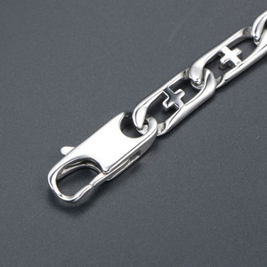 Trendy Cross <b>Titanium</b> Steel Bracelet Unisex Fashion <b>Chain</b> Link Jewelry CE033 - Product Image 3