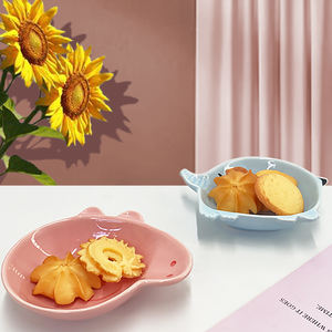 Plat à sauce en céramique mignon de style coréen SYL, en forme de pomme ou de poire, plat à vinaigre, plat à fondue, couleur sous-glaçure, façonné à la main, plat à assaisonnement - Product Image 5