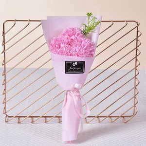 Cadeau de la Saint-Valentin Bouquet de roses roses Simulation de fleurs d'<span class=keywords><strong>oeillets</strong></span> Bouquet de fleurs pour la Saint-Valentin Cadeau de fête des mères pour Thanksgiving - Product Image 6