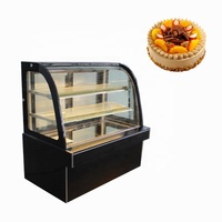 Équipement professionnel Boulangerie Affichage Refroidisseur Table Top Gâteau En Bois Vitrine Avec Juste Prix Gâteau refroidisseur