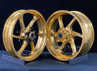 Roues de moto forgées à cinq branches en or anodisé personnalisées XINLAI, 17-18 pouces, jantes en alliage CNC légères pour Yamaha R1 R1M MT10