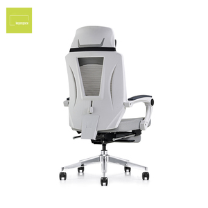 Chaise de bureau pivotante KEPO, chaise de jeu de course, chaise d'ordinateur blanche, réglable, confortable, ergonomique, en maille, avec repose-pieds - Product Image 5