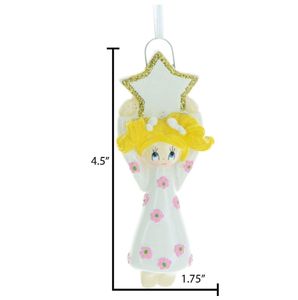 Ornements de Noë<span class=keywords><strong>l</strong></span> en résine blonde personnalisée <span class=keywords><strong>Ange</strong></span> et étoile Artisanat en résine Artisanat en résine - Product Image 2