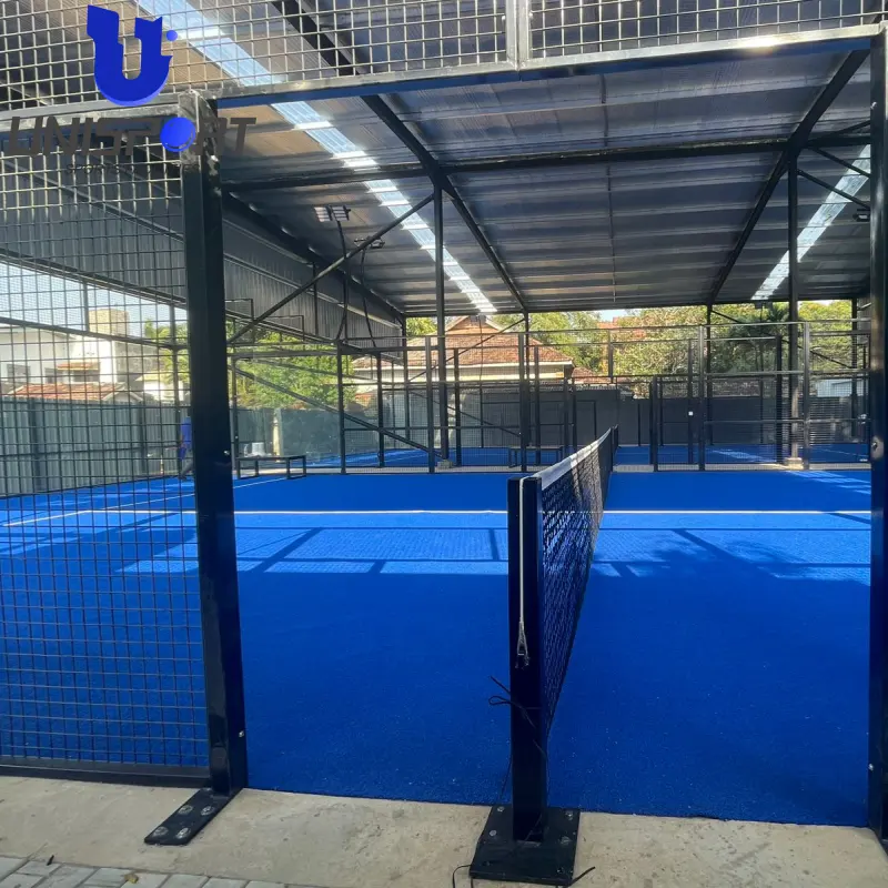 Unisport vendita calda sport blu 360 panoramico Padel campo da Tennis per il produttore di campi da paddle