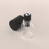 Mini flacon de parfum roll-on en verre transparent 1 ml 2 ml, atomiseur d'échantillon, conteneur cosmétique rechargeable pour huiles essentielles et parfums