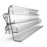 Porte-étiquettes transparent en PVC ESLXH600 pour présentoirs de magasin, profil extrudé, longueur et couleur personnalisables, 38 mm