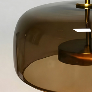 Modern Kitchen Island <b>Dining</b> Glass LED Dimmable Aluminum Glass Pendant <b>Light</b> Hanging Bespoke Chandelier Lamp for Restaurant - Product Image 6