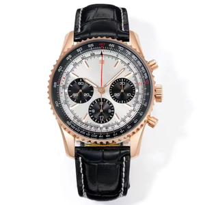 Men's Black Gold Chronograph Automatic Mechanical <b>Watch</b>, Stainless Steel Three-Eye Sports <b>Watch</b> - Product Image 6