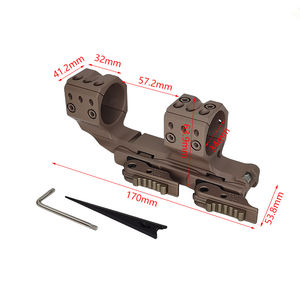 30mm 34mm Tube Aluminum Quick Release Scope Holder Tactical Double Rings QD Cantilever Hunting Mount accessory Conjoined <b>bracket</b> - Product Image 5