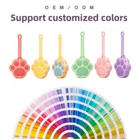 Nouveau sac banane transfrontalier pour friandises d'entraînement pour chien, en silicone de qualité alimentaire en forme de patte, avec cordon, pour la promenade en extérieur
