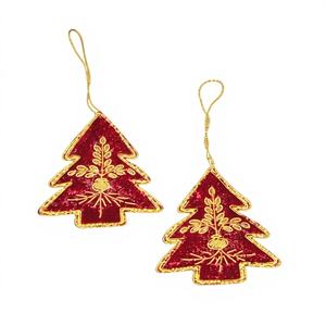 Adornos Navideños Colgantes Bordados de la India - Product Image 1