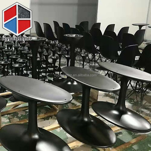 Bàn Ăn Hoa Tulip Hình Bầu Dục Cẩm Thạch Màu Trắng - Product Image 3