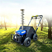 Aérateur de pelouse vertical professionnel manuel PL410/4 – Machine de ventilation pour terrains de golf et outil d'entretien de l'herbe