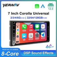 Écran tactile de 7 pouces 200*100 mm pour autoradio Toyota Corolla GPS pour Toyota Android16 Autoradio MP5 Double Din