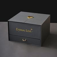 Boîte en papier personnalisée de haute qualité pour mariage à double porte avec tiroir à fleurs en chocolat Boîte cadeau à fleurs