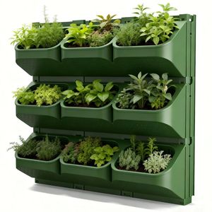 Sistema di Giardino Verticale Ecologico a 3 Fori, Fioriere da Parete <span class=keywords><strong>per</strong></span> Coltivare Erbe, Verdure e Fiori - Product Image 2