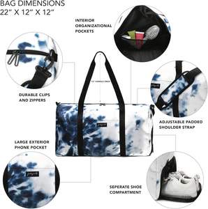 Muestra Gratuita de Bolsa Deportiva Impermeable para Gimnasio y Viajes con Compartimento para Zapatos, Bolsas de Lona con Logotipo Personalizado de Fábrica - Product Image 2