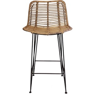 Chair PE Rattan Weave Outdoor Bar <b>Stool</b> for Rooftop Terrace 42cm <b>Seat</b> Rattan Bar <b>Stool</b> for Cafe Patio - Product Image 2