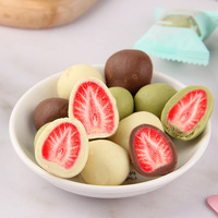 Vente en gros Sachets aromatisés solides lyophilisés à la fraise pour sandwich au chocolat et au cacao Ingrédient supplémentaire Truffes au chocolat et aux fruits