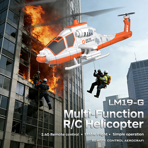 Nuevo Helicóptero RC SJY-LM19-G de Rescate Polar, 3 Canales, 3 Modos de Velocidad, Naranja y Blanco, Juguete Educativo Científico Mecánico - Product Image 6