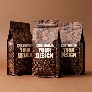 Bolsa de Café Personalizada con Impresión, de Fondo Plano, con Válvula y Cierre, de 100g a 2kg, Apta para Café, Té y Frutos Secos - Product Image 4