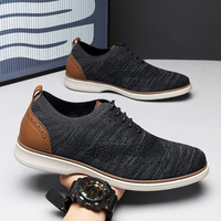 Nouvelles Chaussures Décontractées Habillées KJ pour Hommes 2026 – Légères, Antidérapantes, Semelle Souple, Taille Européenne 45 Large, Fermeture à Lacets en Maille Respirante