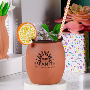 कस्टम टेराकोटा कॉकटेल शराब सिरेमिक कैटिटोस क्लासिक टेराकोटा मिट्टी प्रामाणिक मेक्सिकन कप - Product Image 3