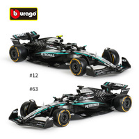 Bburago 2025 1:43 Mercedes-AMG W16 F1 Team, Modelo de Auto de Aleación, Fórmula 1, Juguete Coleccionable de Auto Fundido a Presión