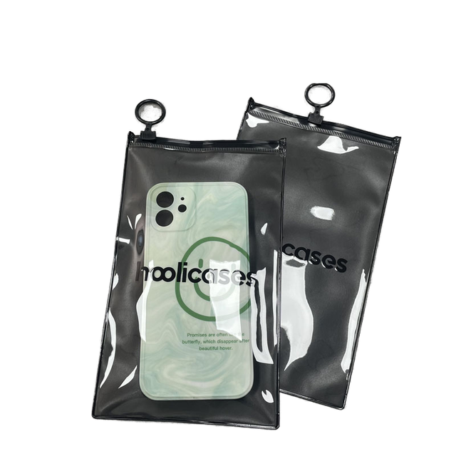 Reusable Custom Printed Offset Printing PVC Waterproof Phone Case Zip Lock Carry Bags Wholesale Mobile Phone Garment Packing