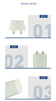 Bouteille en plastique PP sans air à double compartiment de 15 ml*2 pour crème visage, emballage cosmétique, fournie par l'usine