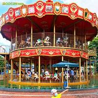 Manège à deux étages de 88 places, manège de fête foraine, équipement d'amusement certifié CE