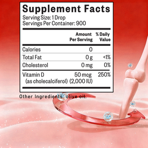 Gouttes liquides de vitamine D3 les plus vendues pour la santé des os et des dents, la fonction musculaire et le soutien immunitaire - Product Image 2