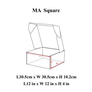 Caja de Cartón Corrugado Negra Reciclada de Alta Calidad MA Square para Envíos - Product Image 5